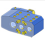 VDI30 FORM E7 BORING BAR TRIPLE HOLDER RIGHT HAND ID=25 mm x1 ID=20 mm x2 L=72 mm